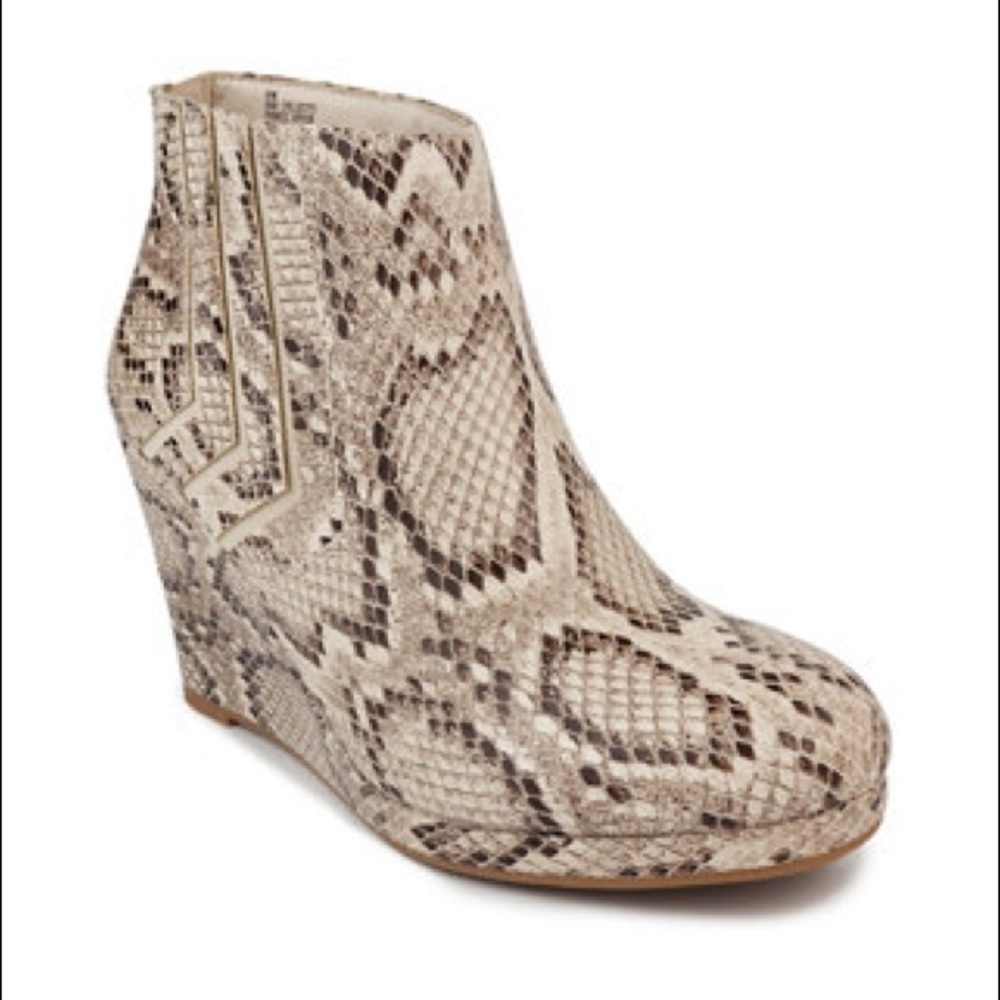 Sugar Juliette Sleek Wedge Heel Round Toe Booties